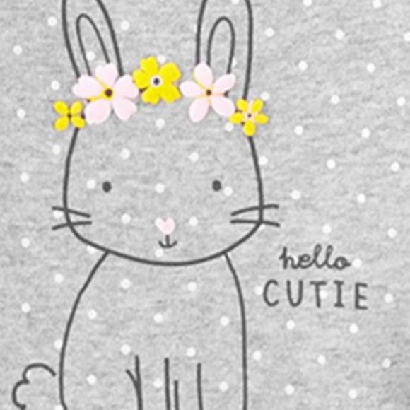 NWT 12m NB valentines Easter CUTIE top pants carters outfit girl layette bunny - Picture 2 of 4